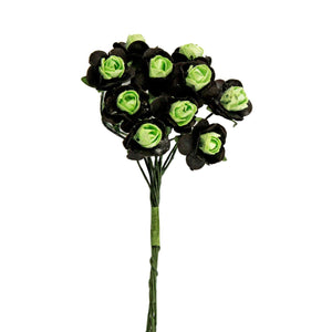 Art.2049 Ramito X10 Flores Papel Con Negro