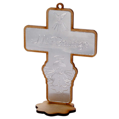 Fantasías Miguel Art.2392 Cruz Mi Bautizo Repujado Niño 12x8cm 1pz