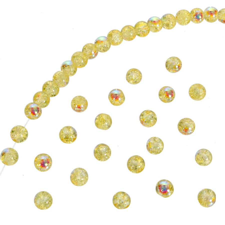 Art.2646 Cuenta de Cristal Craquelada Colores AB