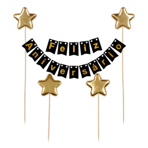 Art.302 Adrn Pastel Band Feliz Anivers