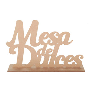 Art.3672 Letrero Mesa De Dulces Con Base