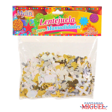 Fantasías Miguel Art.3702 Lentejuela Religiosa 2cm 50g