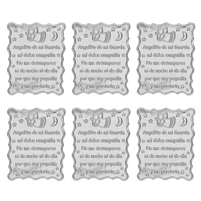 Fantasías Miguel Art.3719 Repujado Bautizo 4cm 6pz