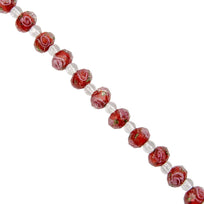 Art.4157 Rondel Facetado Con Flor