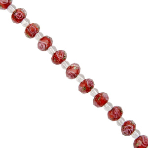 Art.4157 Rondel Facetado Con Flor