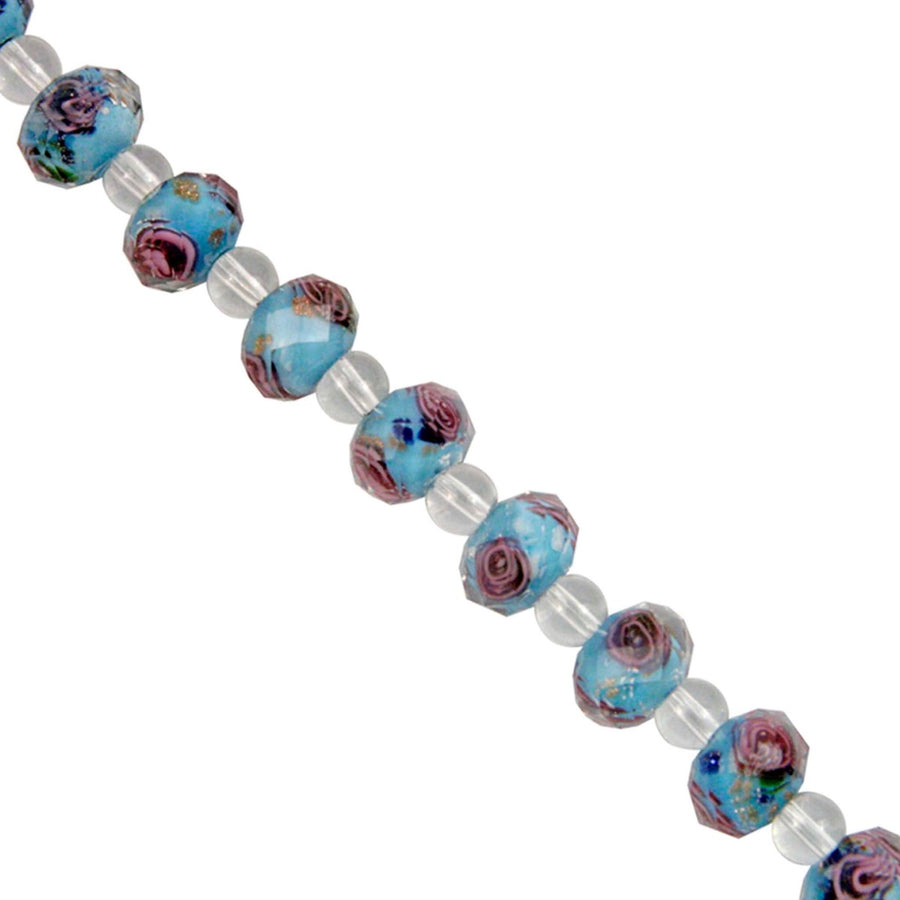 Art.4159 Rondel Facetado Con Flor