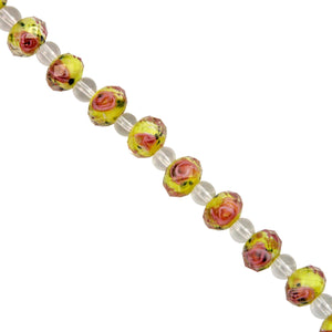 Art.4159 Rondel Facetado Con Flor