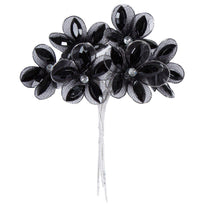 Art.4427 Ramito X6 Flores Malla Con Piedra