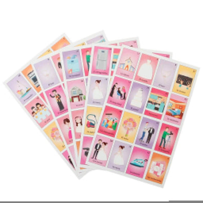 Fantasías Miguel Art.4539 Tablas Despedida De Soltera Para Lotería 19.3x12.5cm 10pz