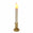 Fantasías Miguel Art.4598 Vela Flama Movible Led Con Candelabro 23.5x5.4cm 1pz Oro/Crema