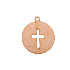 Art.4802 Llavero Cruz Círculo Madera