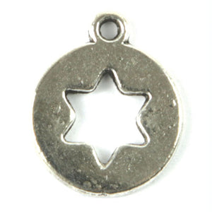 Art.5358 Dije Círculo Estrella Metal