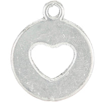 Art.5362 Dije Círculo Corazón Metal