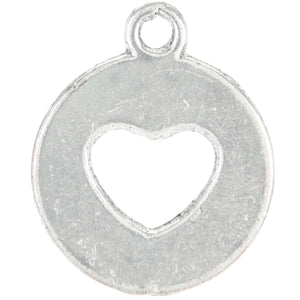 Art.5362 Dije Círculo Corazón Metal