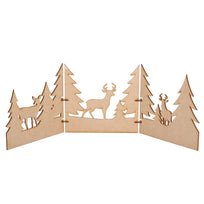 Art.551 Biombo Paisaje Navidad Madera