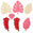 Fantasías Miguel Art.5779 Hojas Tropical De Fomi 26-12cm   (Aprox) 8pz Rosa/Rojo