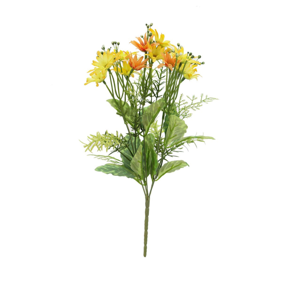 Art.5820 Follaje Plástico Fino Con Flor x5