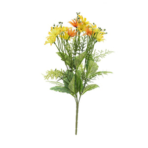 Art.5820 Follaje Plástico Fino Con Flor x5