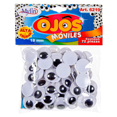 Fantasías Miguel Art.6219 Ojos Movibles Pp873 18mm 72pz