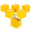 Fantasías Miguel Art.6447 Cajita Cuadrada 5.2x5.1x5.3cm 6pz Amarillo