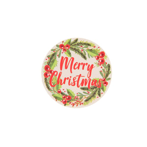 Art.6964 Etiqueta Redonda Merry Christmas