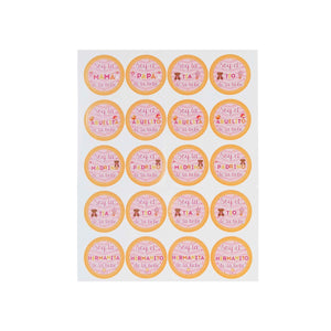 Art.7362 Etiquetas Círculo Baby Shower