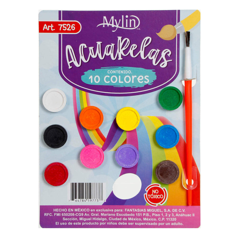 Art.7526 Acuarelas 10 Colores