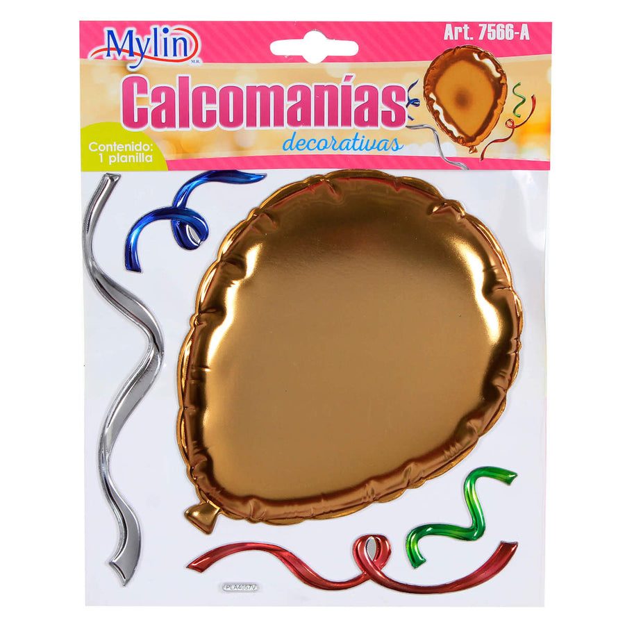 Art.7566 Calcomanía Decorativa Globo Inflado