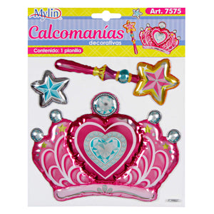 Art.7575 Calcomanía Decorativa Corona Globo