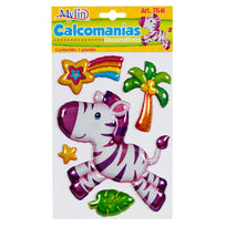 Art.7641 Calcomanía Decorativa Zebra Globo