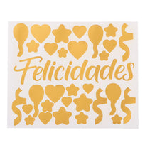 Art.7715 Calcomanía Para Globo Felicidad