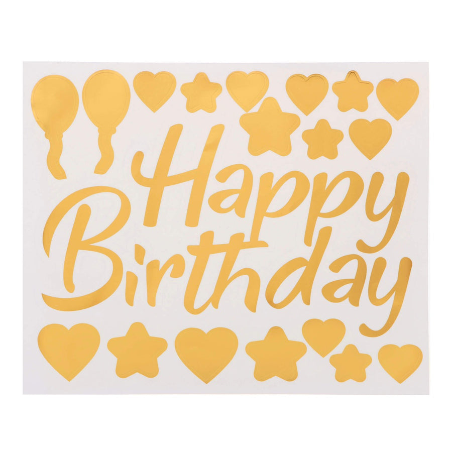 Art.7725 Calcomanía Para Globo Happy Birthday
