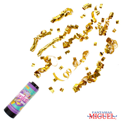 Fantasías Miguel Art.7924 Popper Confetti Metálico 10.5cm 3pz  (1.5 a 2 gramos)