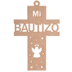 Fantasías Miguel Art.8248 Cruz De Madera Mi Bautizo 27x18cm 1pz