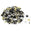 Fantasías Miguel Art.8332 Lentejuela Mixta Círculo/Estrella 15g 1pz Negro/Oro