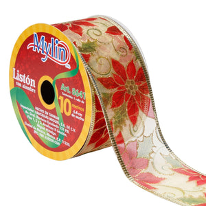 Art.8641 Listón Organza Noche Buena