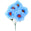 Fantasías Miguel Art.8664 Bush Chico Flor x 5 Flores 44cm 1pz Azul Claro