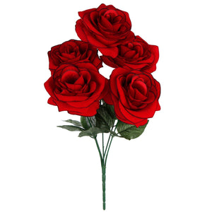 Art.8687 Ramo Rosas Terciopelo X5