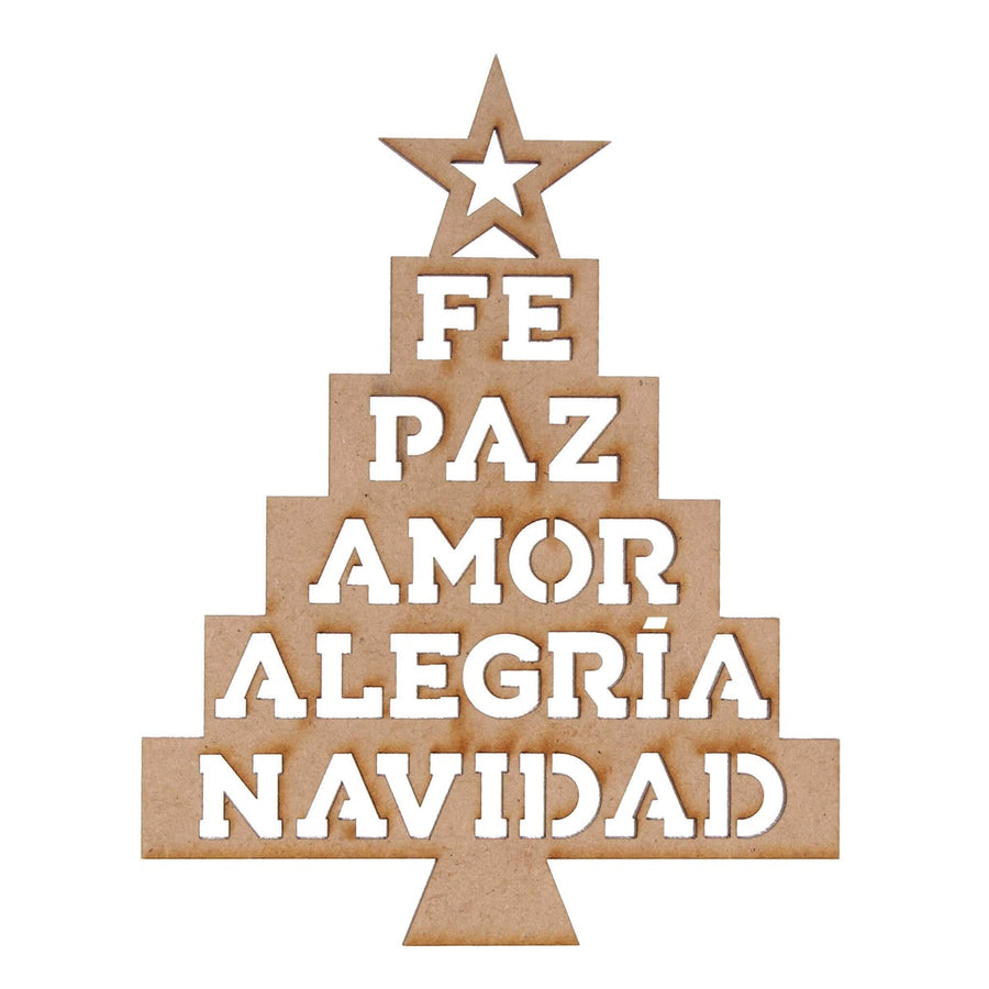 Art.9737 Arbolito Navidad Deseos  Mdf
