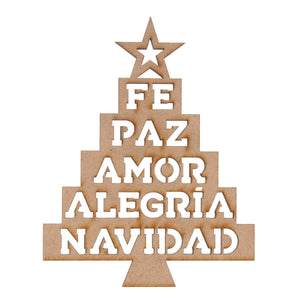 Art.9737 Arbolito Navidad Deseos  Mdf