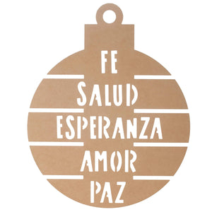 Art.9768 Esfera Mdf Navidad Tablas