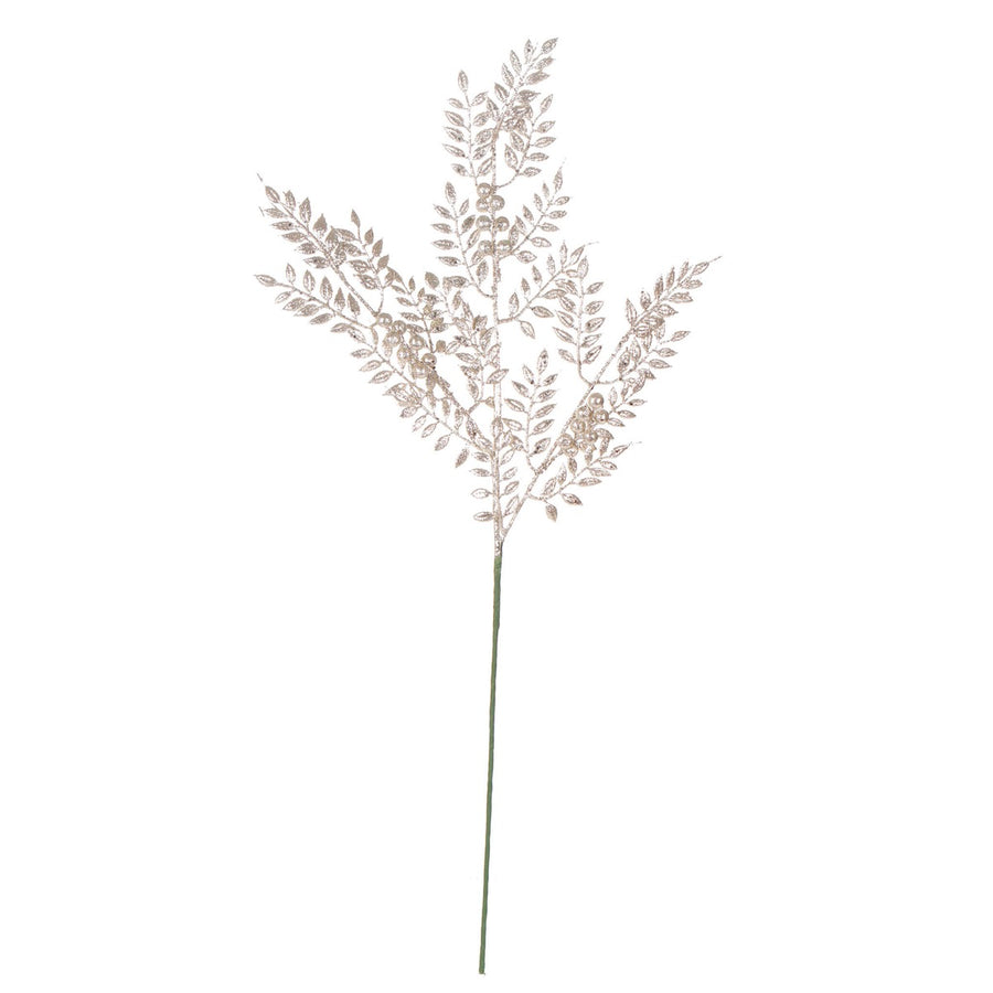 Art.9847 Vara Follaje Con Cerezas Diamantadas