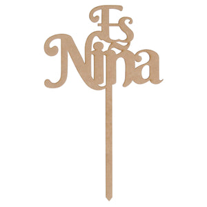 Art.9991 Pick Es Niña 28x17cm Natural