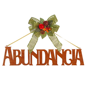Letrero Abundancia Rustico