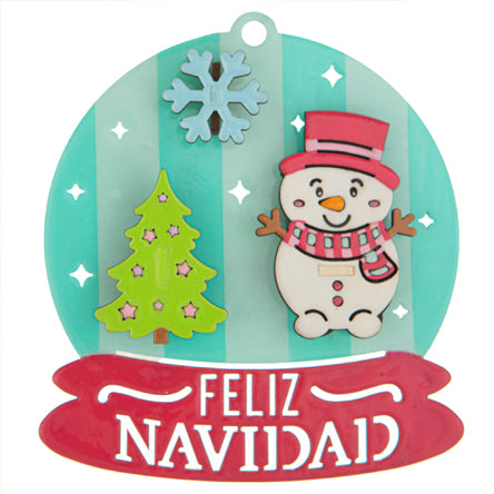 Esfera Muñeco De Nieve Pastel