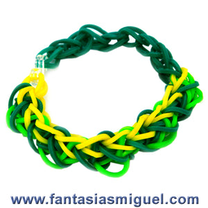 Pulsera Con Ligas Amarillo-Verde