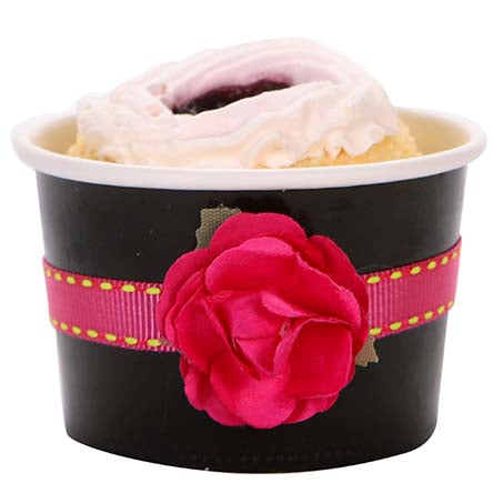 Vaso Negro Con Listón