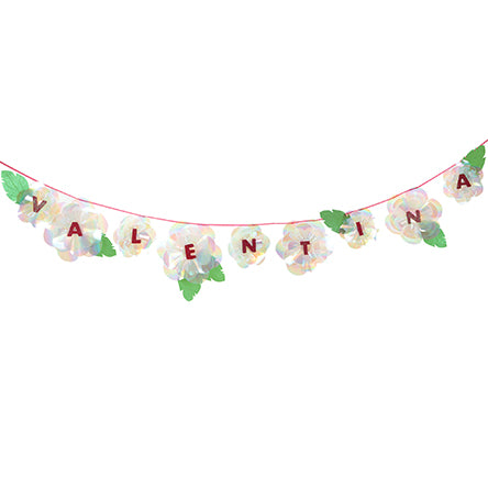 Letrero Con Flores Transparentes