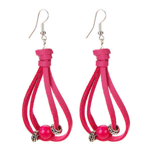 Aretes Imitación Piel Fiusha