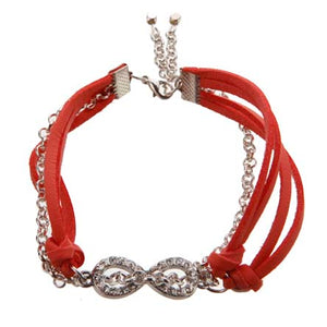 Pulsera De Cadena Y Cordón Con Dije Infinito